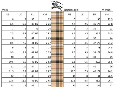 burberry womens shoe size chart|Burberry size 39 in us.